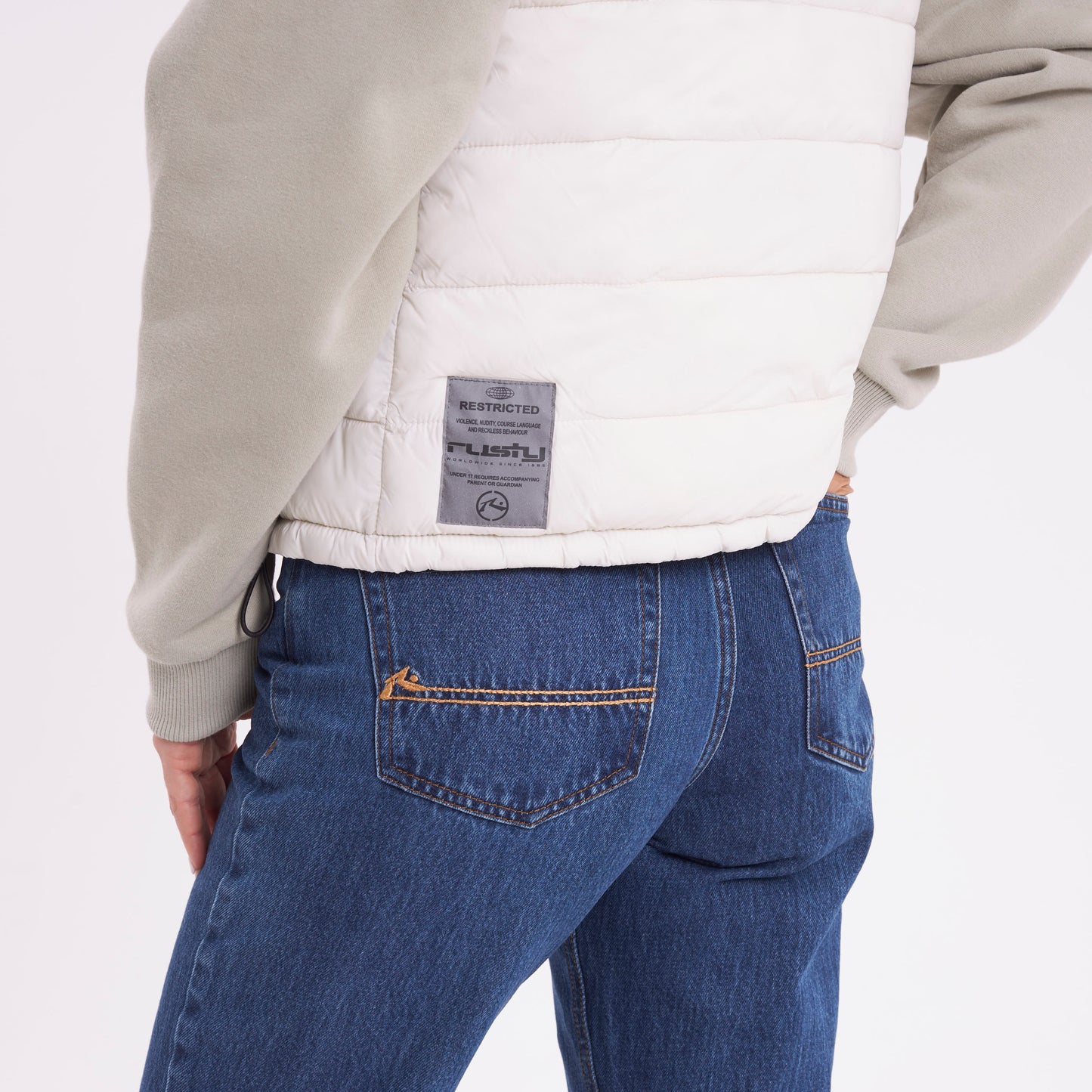 Chaleco Rusty The Secret Rever Puffer Vest Ld Snow White
