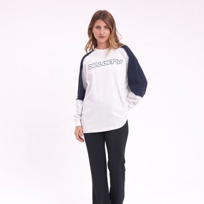 Remera Ml Rusty Timmy Target Contrast L/S Tee Ecru Marle