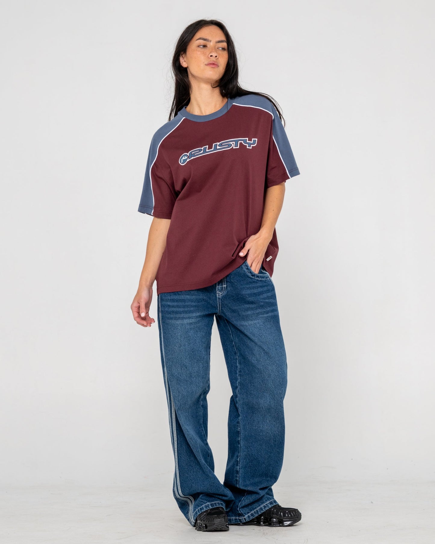 Remera Mc Rusty Timmy Target Oversize Tee Cranberry