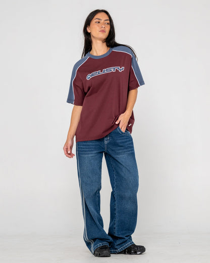 Remera Mc Rusty Timmy Target Oversize Tee Cranberry