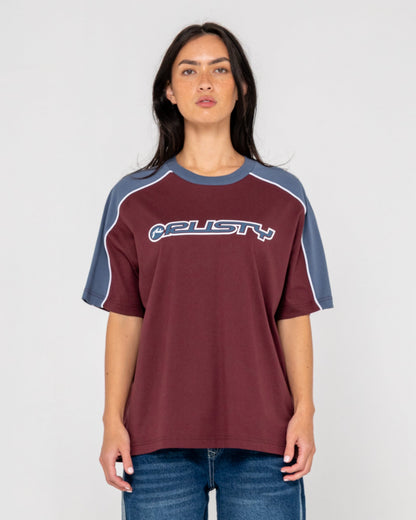 Remera Mc Rusty Timmy Target Oversize Tee Cranberry