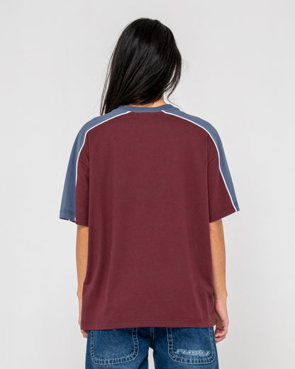 Remera Mc Rusty Timmy Target Oversize Tee Cranberry