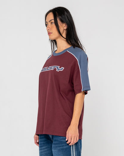 Remera Mc Rusty Timmy Target Oversize Tee Cranberry