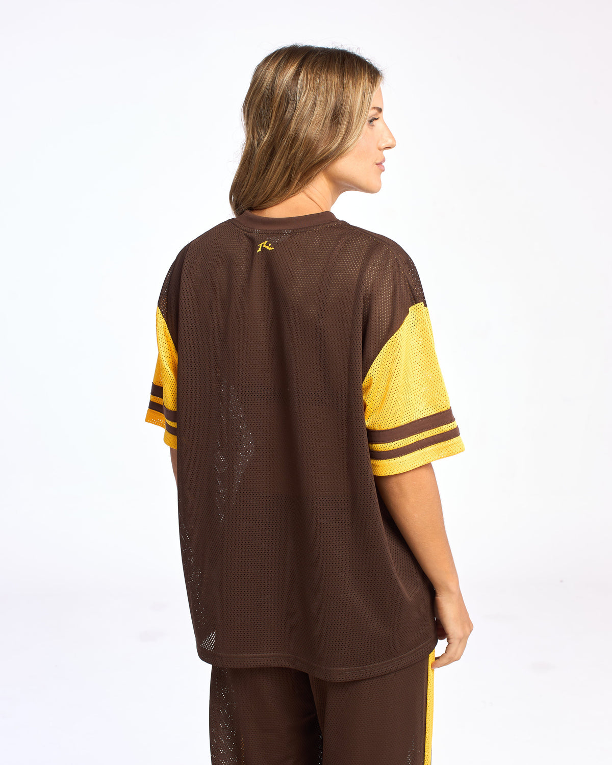 Remera Mc Rusty Rag Stripe Oversized Mesh Oversize Tee Java/Amber
