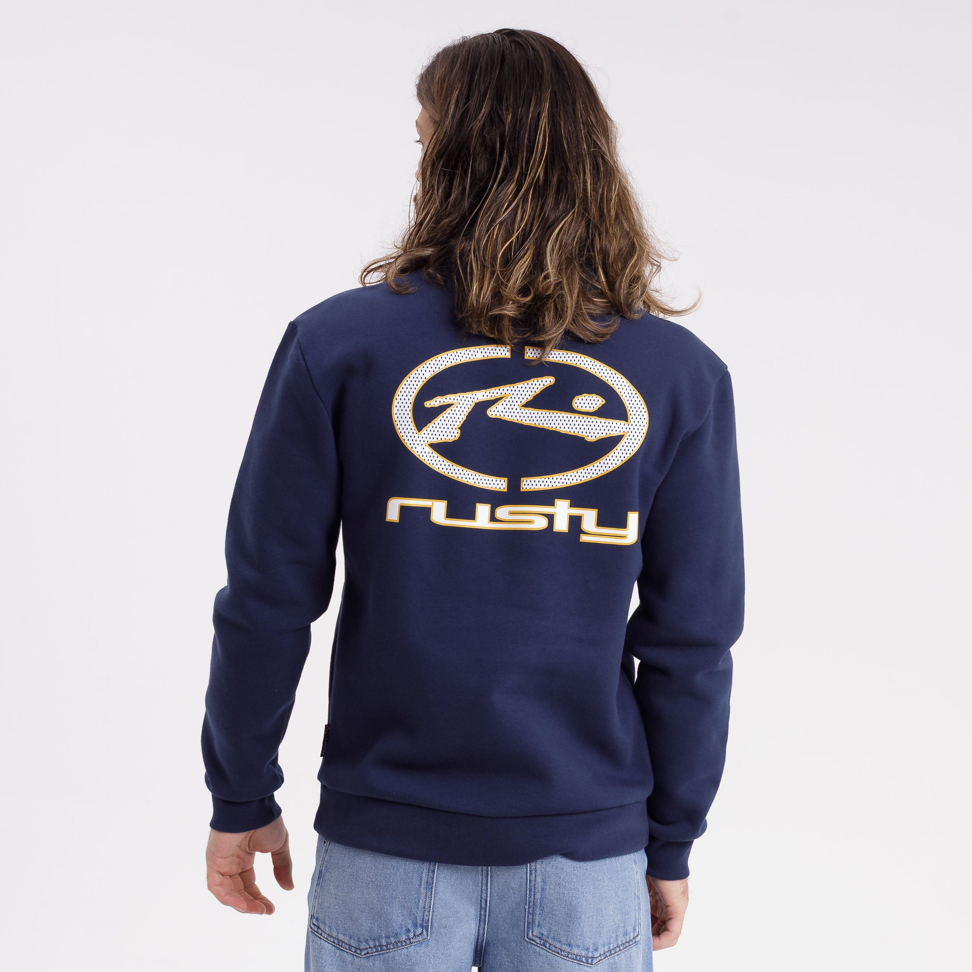 Buzo Rusty Turbo Serie 2 Crew Megabig Navy Blue