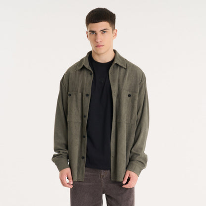 Camisa Ml Vulk Turner Shirt Green Vintage
