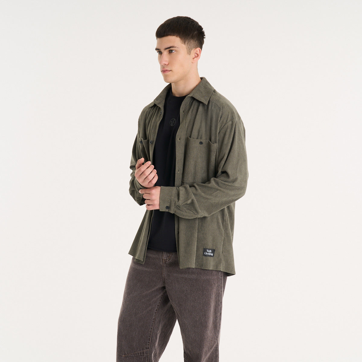 Camisa Ml Vulk Turner Shirt Green Vintage