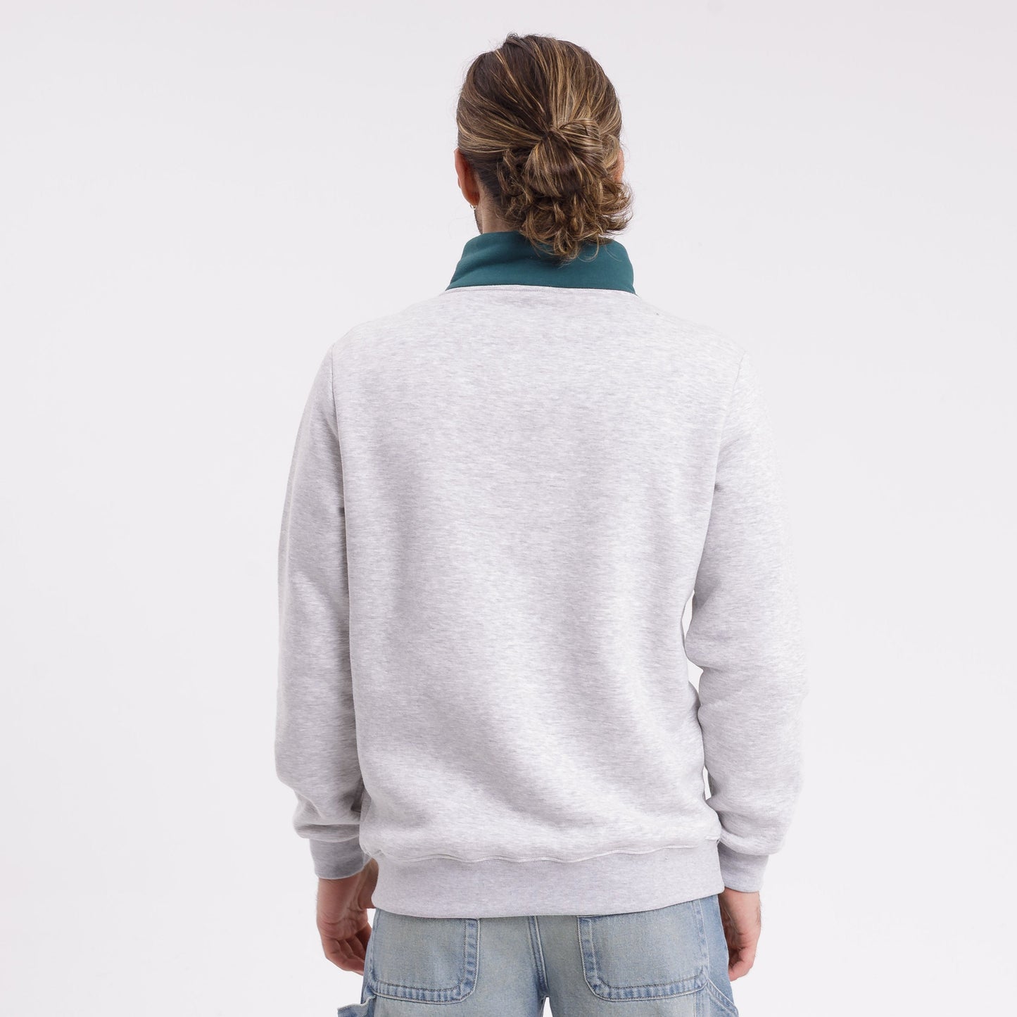 Buzo Rusty Australian 1/4 Zip Crew White Marle