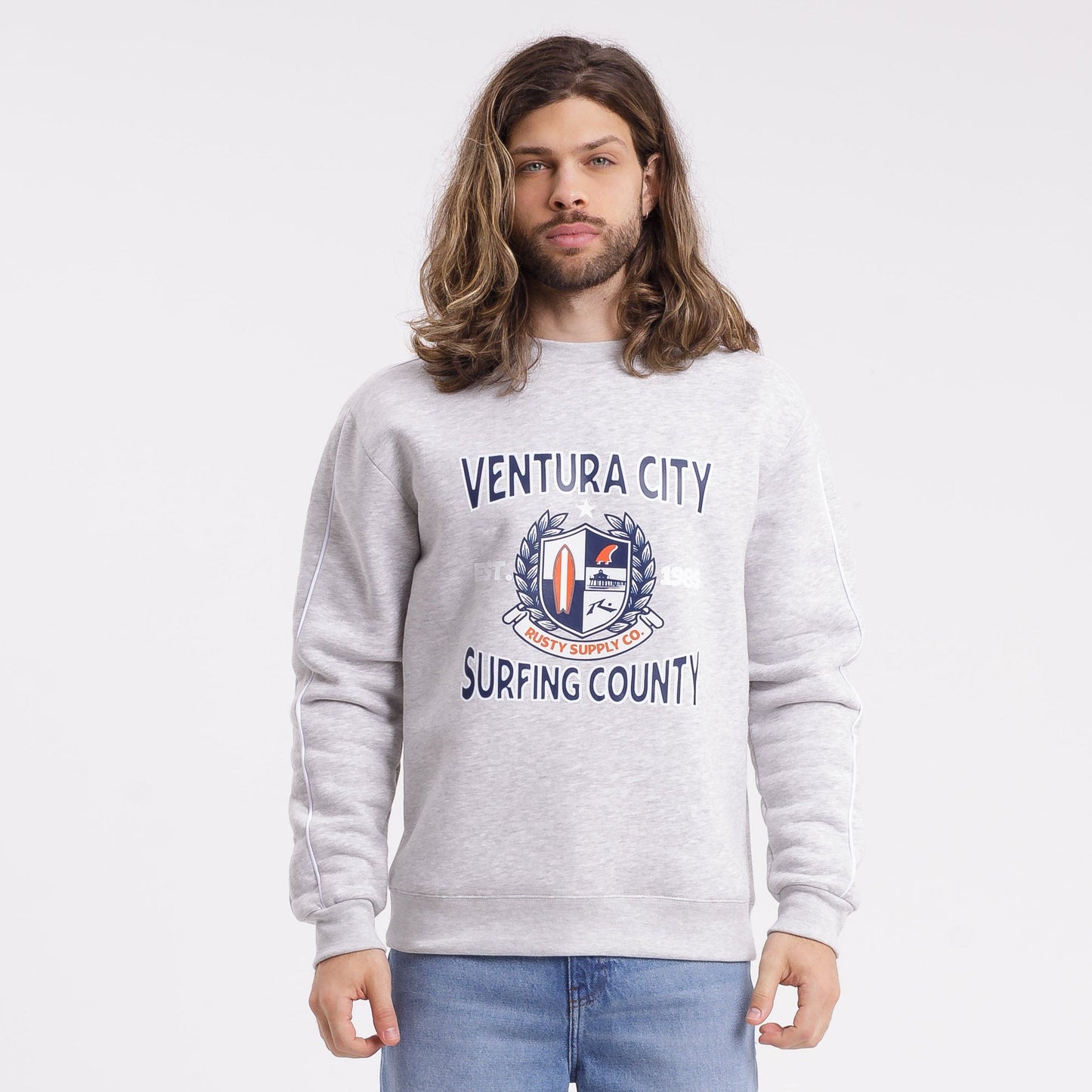 Buzo Rusty Ventura City Crew White Marle