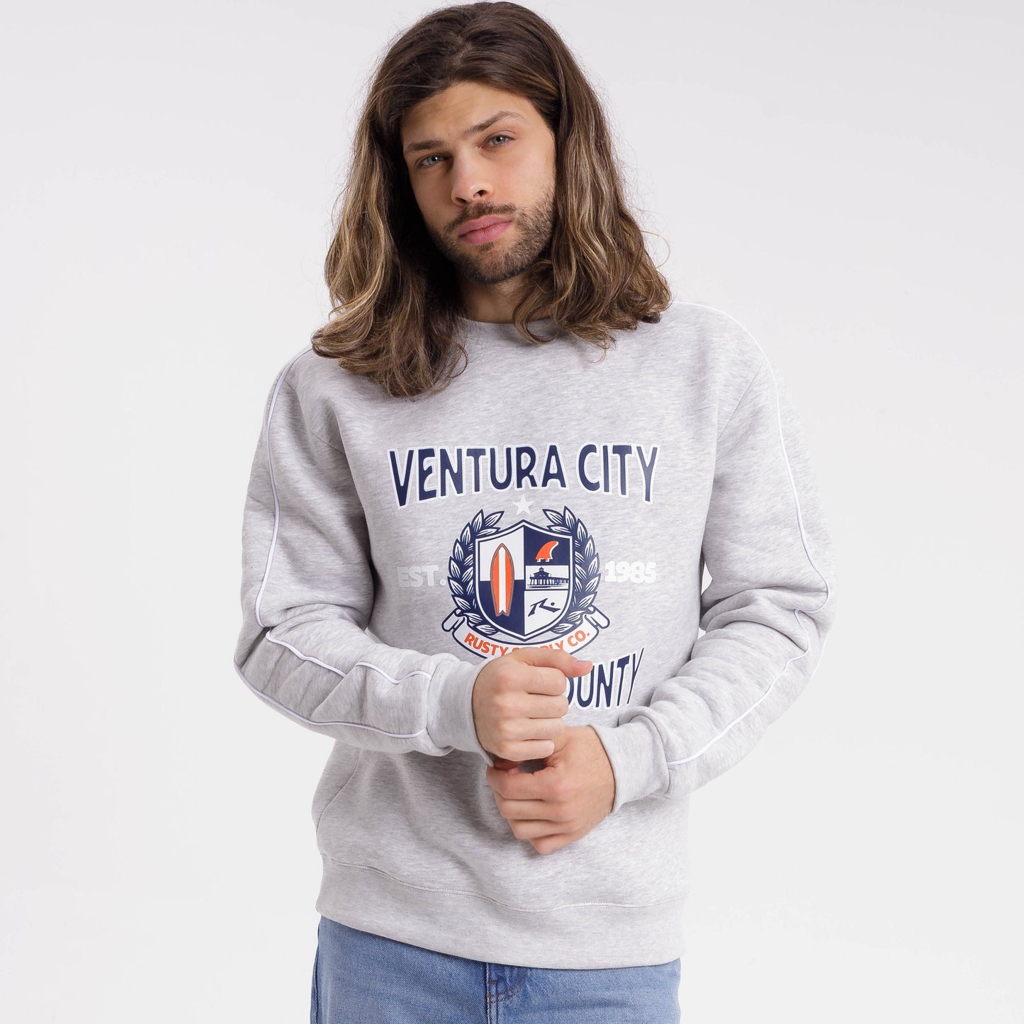 Buzo Rusty Ventura City Crew White Marle