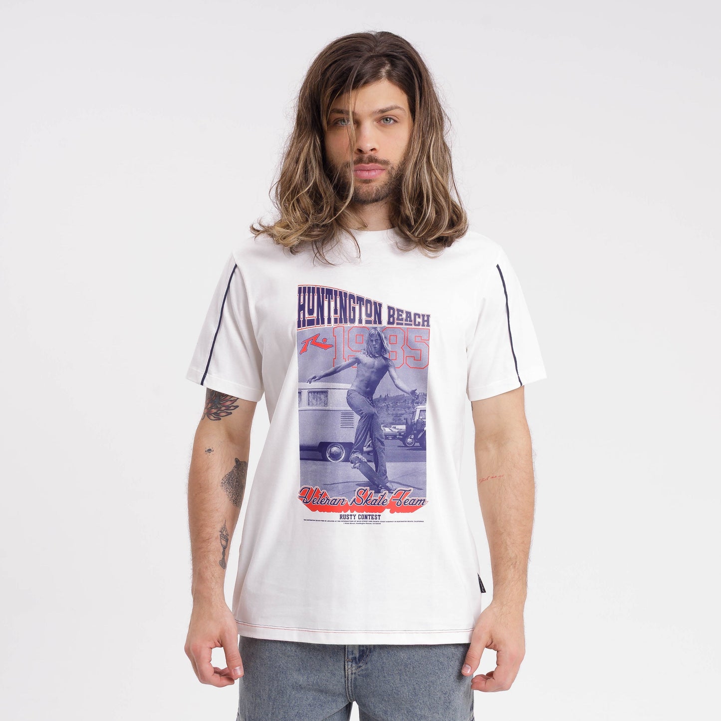 Remera Mc Rusty Veteran Skate Tee White