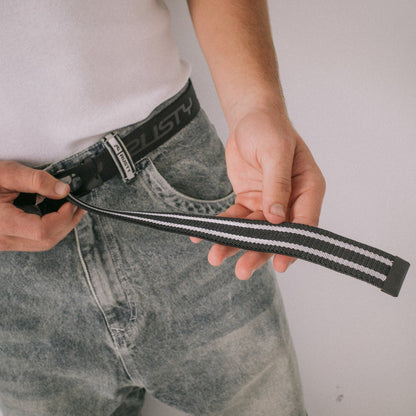 Cinturon Rusty Flip Daddy Elastic Webbing Belt Black