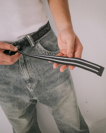 Cinturon Rusty Flip Daddy Elastic Webbing Belt Black