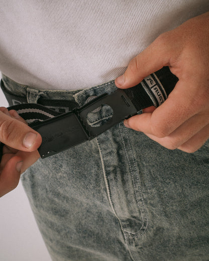 Cinturon Rusty Flip Daddy Elastic Webbing Belt Black