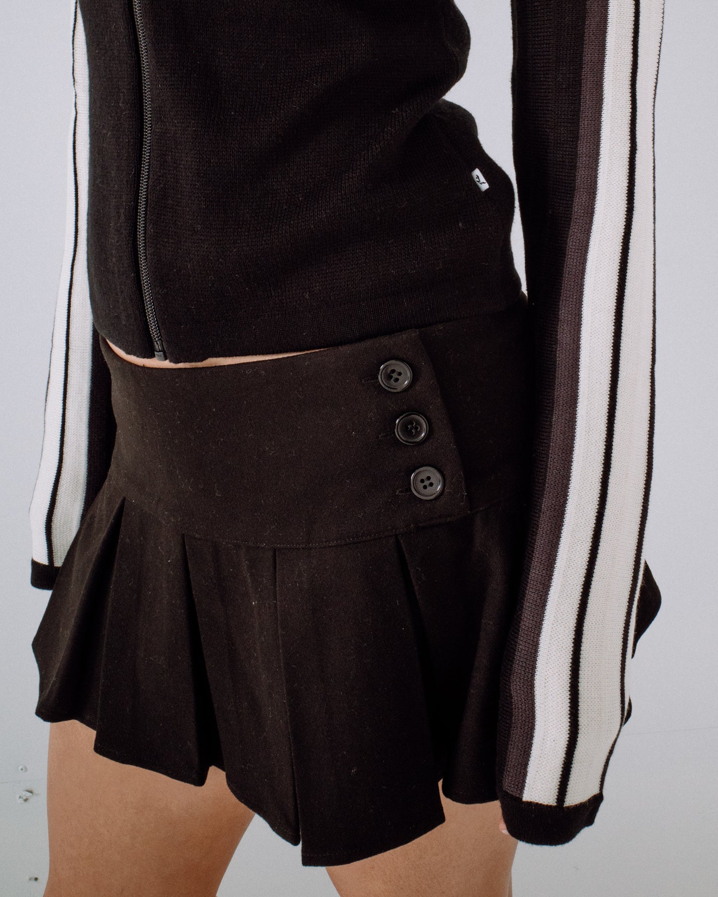 Sweater Rusty Daddy Gb Zip Through Knit Black