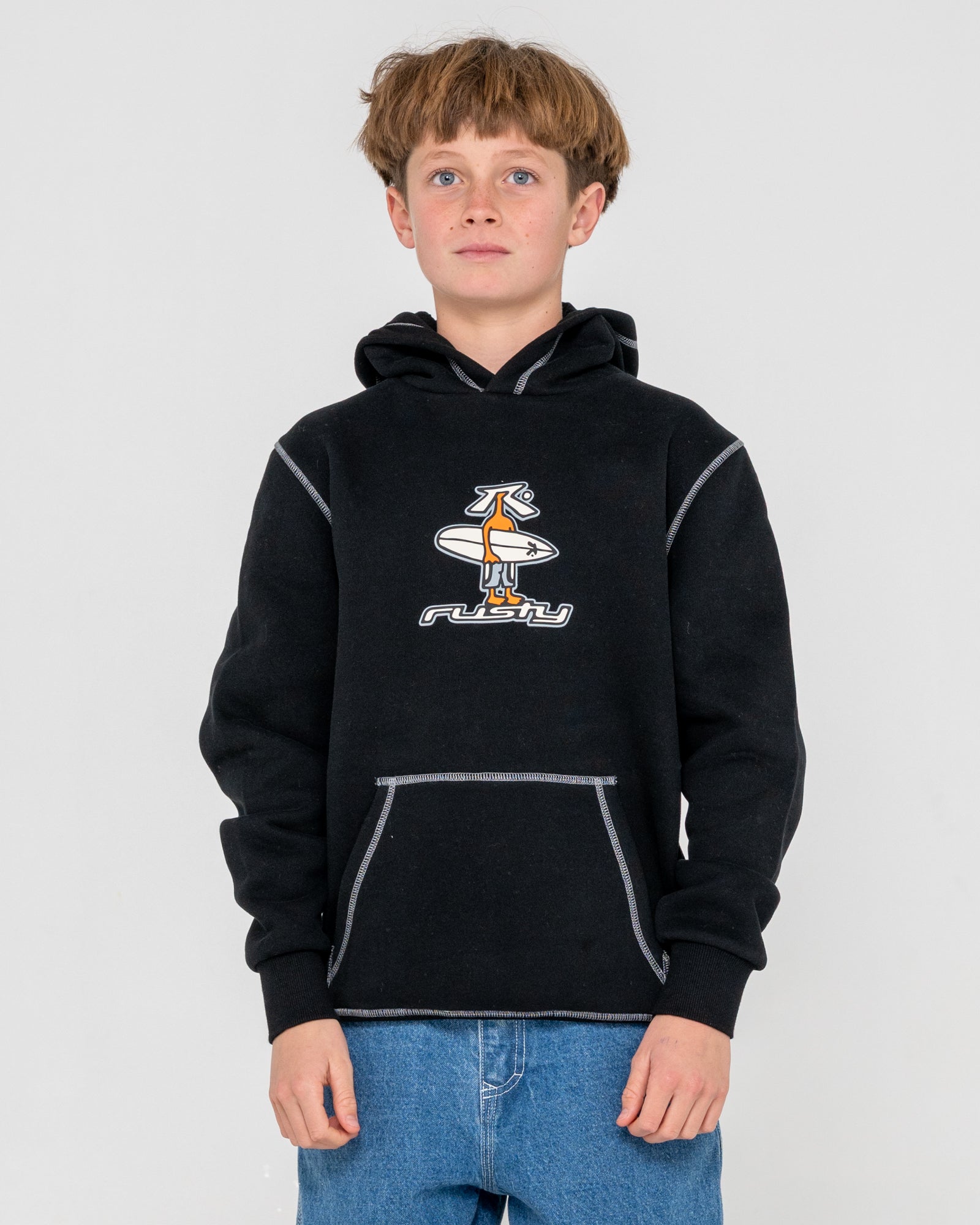 Canguro Rusty Dr. Dot Hooded Fleece Boys Black