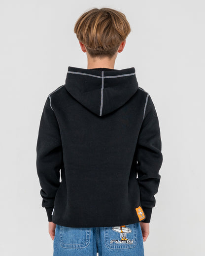 Canguro Rusty Dr. Dot Hooded Fleece Boys Black