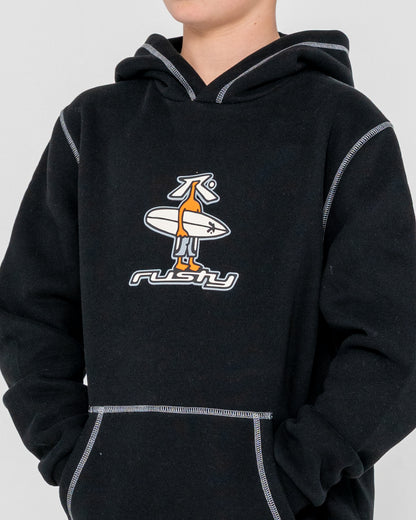 Canguro Rusty Dr. Dot Hooded Fleece Boys Black