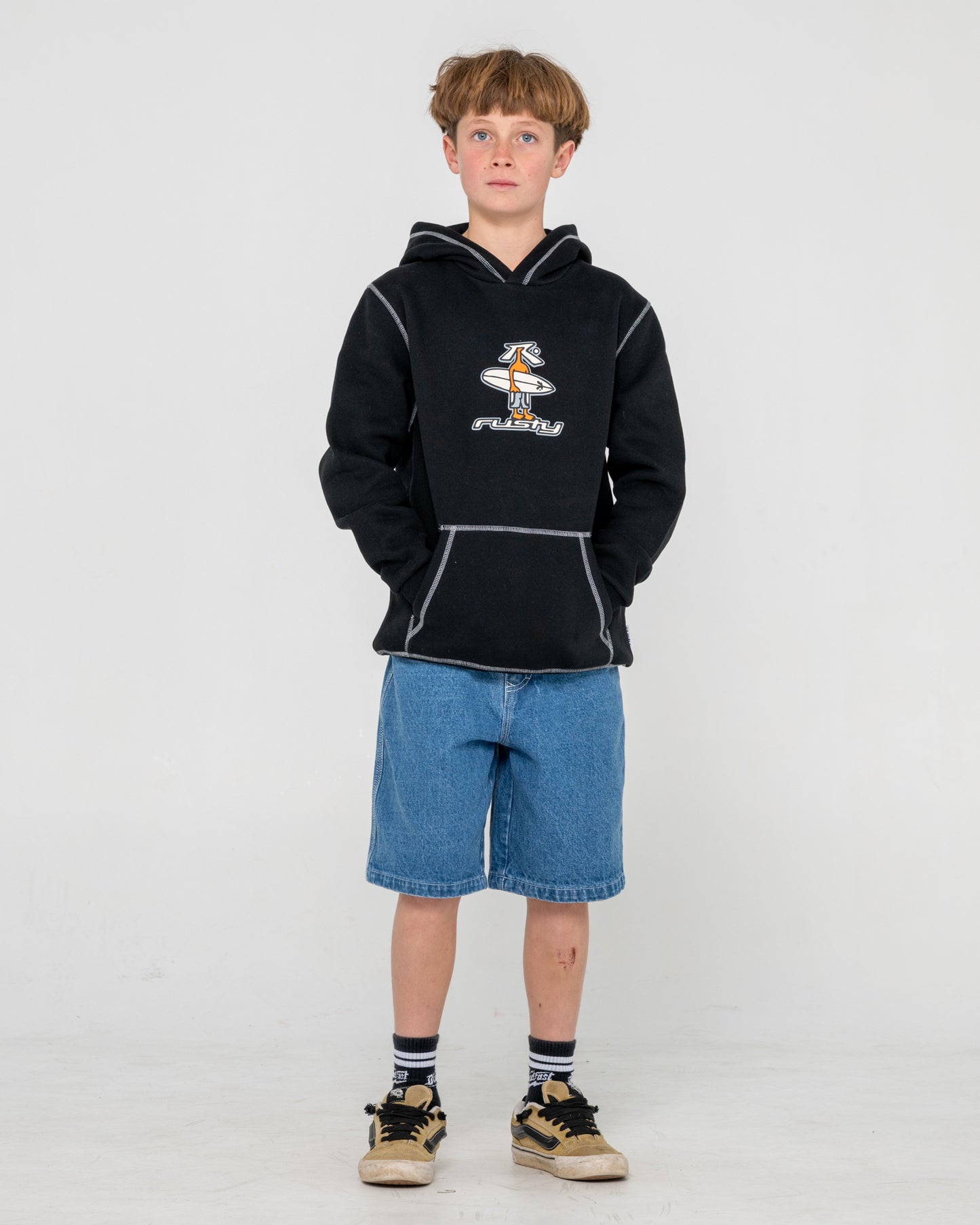 Canguro Rusty Dr. Dot Hooded Fleece Boys Black