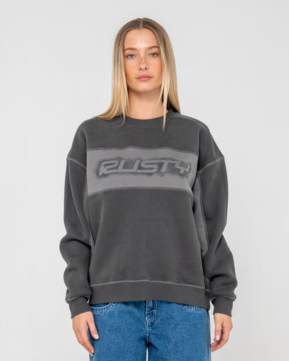 Buzo Rusty Choc Top L/S Oversize Crew Carbon