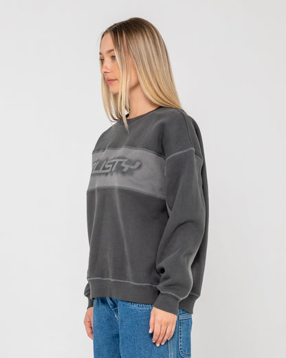 Buzo Rusty Choc Top L/S Oversize Crew Carbon