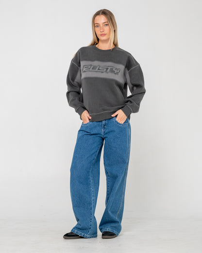 Buzo Rusty Choc Top L/S Oversize Crew Carbon