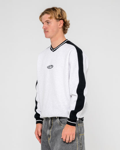 Buzo Rusty Vengeance V Neck Fleece Ecru Marle