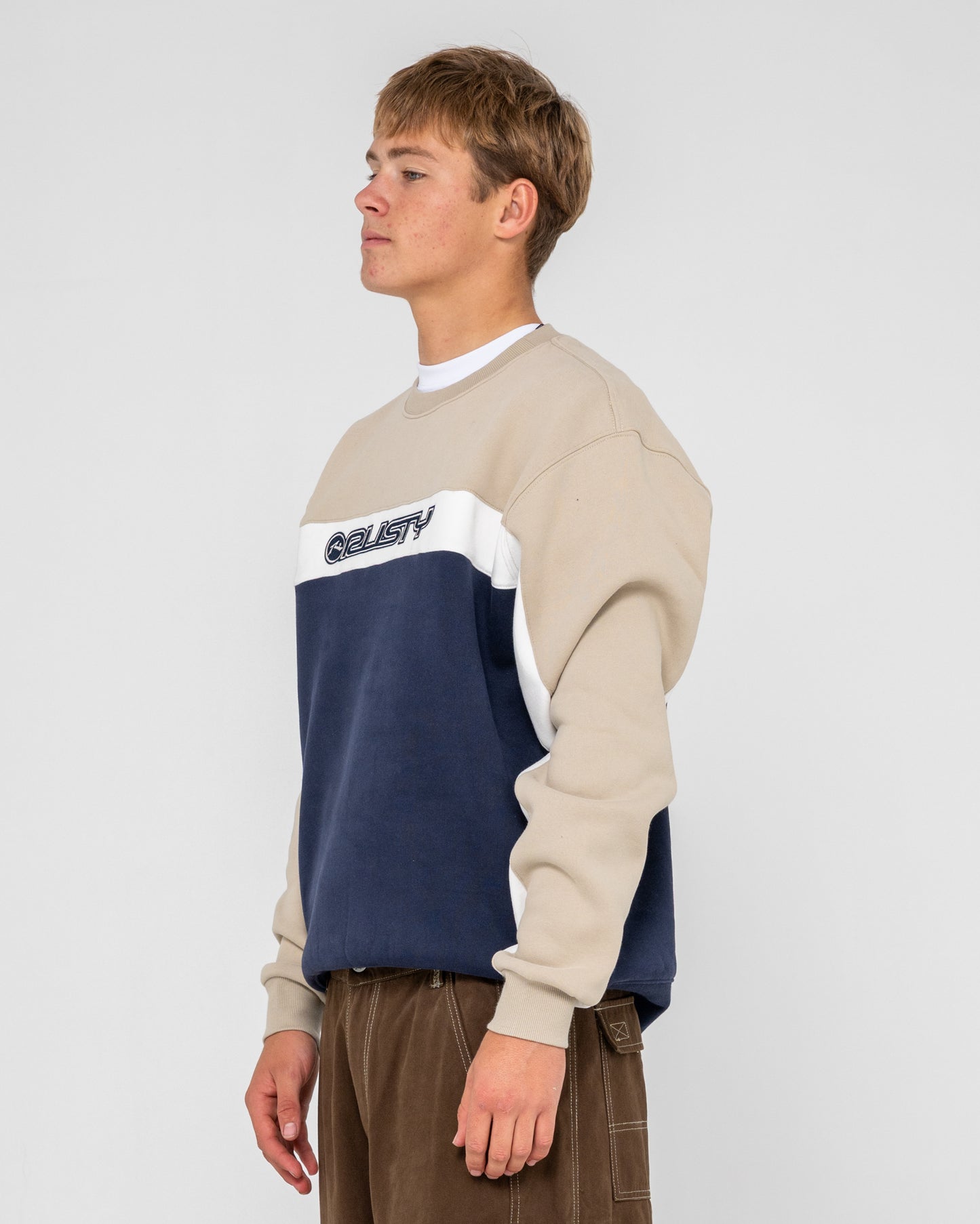 Buzo Rusty Pod Racer Crew Fleece Navy Blue