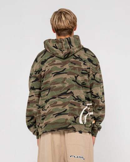 Campera Canguro Rusty Rambo Zip Thru Hooded Fleece Camo