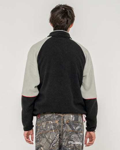 Buzo Rusty Tectonic Quarter Zip Polar Fleece Black