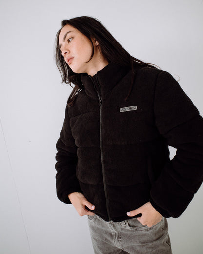 Campera Abrigo Rusty On And On Polar Fleece Puffer Jacket Black