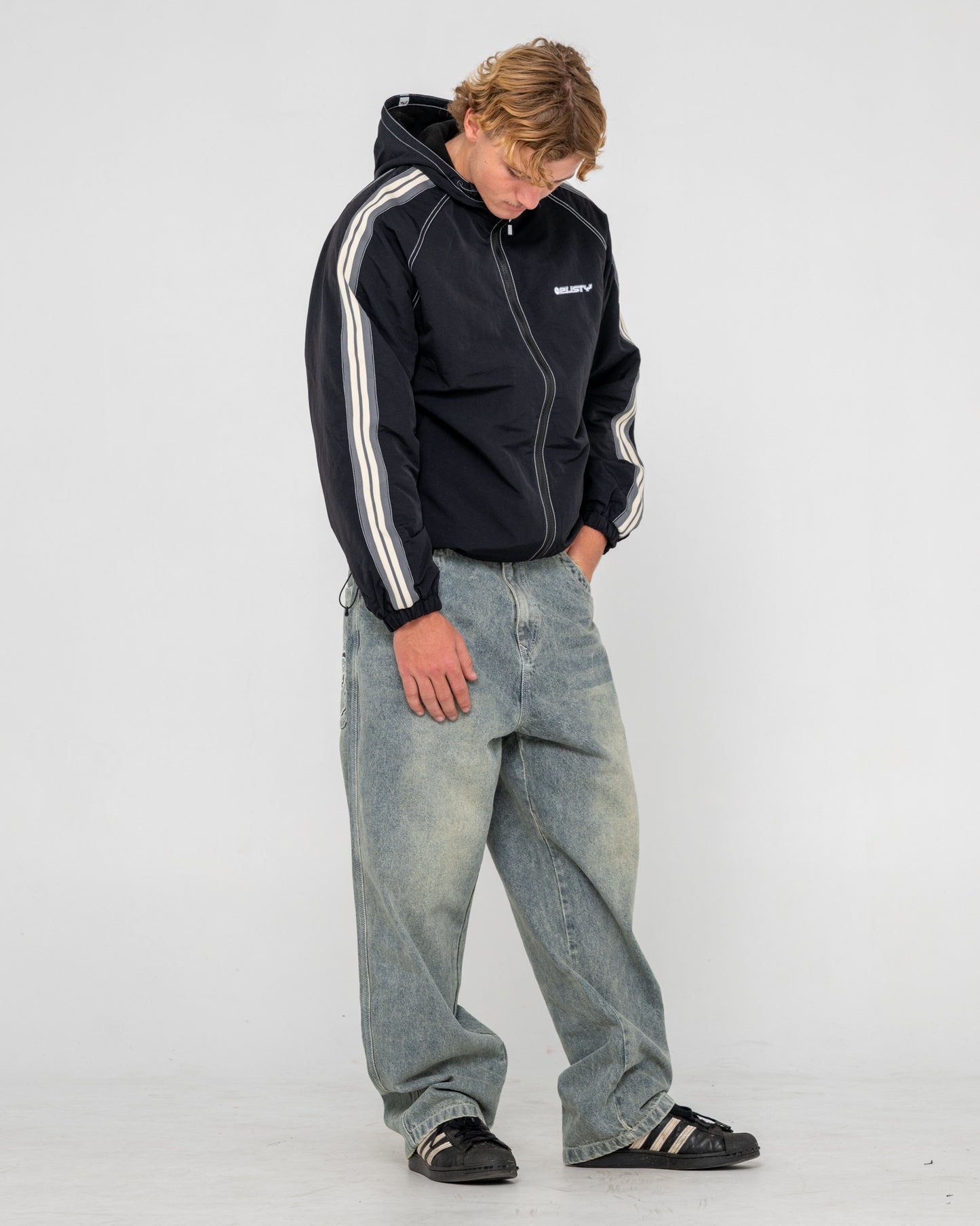 Campera Abrigo Rusty Lock Out Hooded Jacket Black