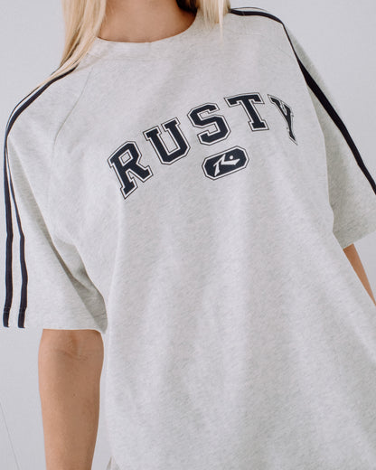 Remera Mc Rusty All Saint Collegiate Oversize Tee Ld Grey Marle