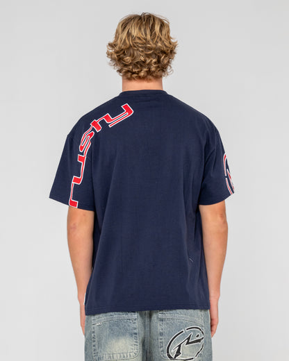 Remera Mc Rusty Glaze-R Short Sleeve Tee Navy Blue