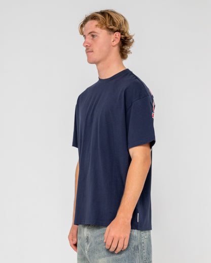 Remera Mc Rusty Glaze-R Short Sleeve Tee Navy Blue