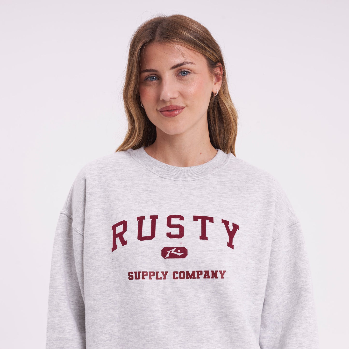 Buzo Rusty Walk On Relaxed Crew Ld Grey Marle