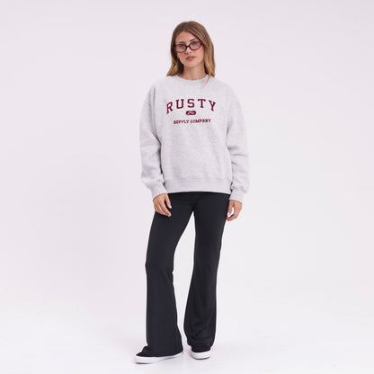 Buzo Rusty Walk On Relaxed Crew Ld Grey Marle