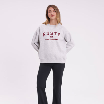 Buzo Rusty Walk On Relaxed Crew Ld Grey Marle