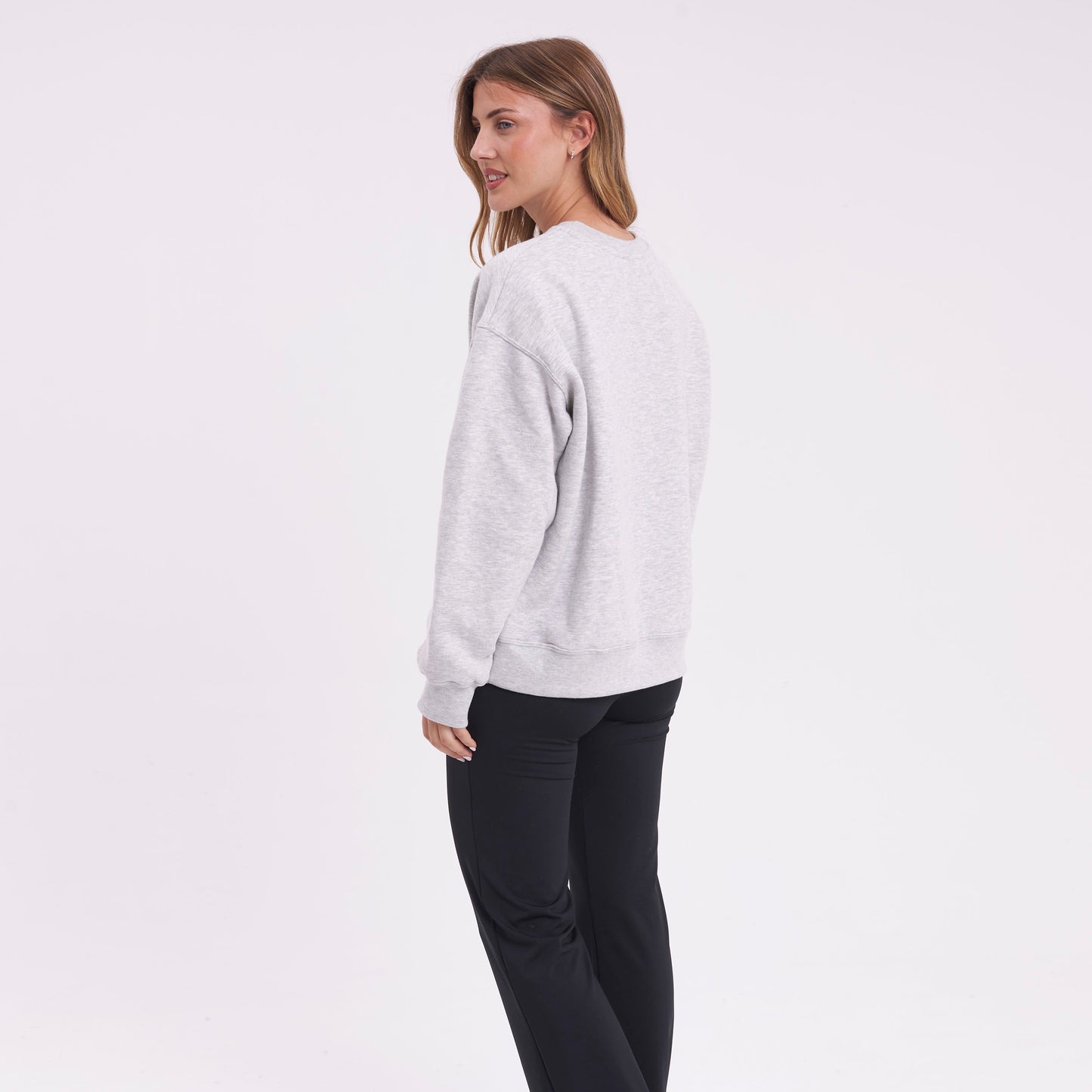Buzo Rusty Walk On Relaxed Crew Ld Grey Marle