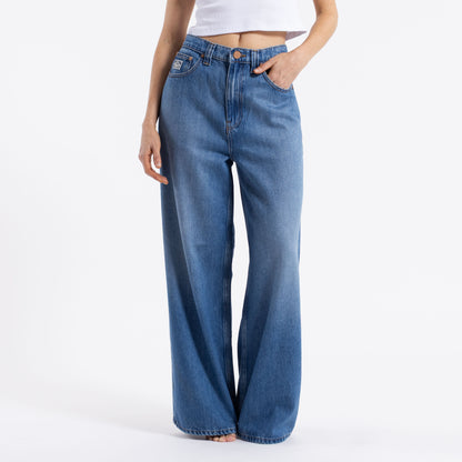 Jean Rusty Wendy Hi Rise Wide Leg Jean Ld Middy Blue
