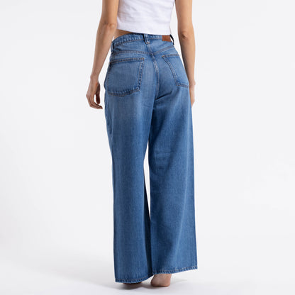 Jean Rusty Wendy Hi Rise Wide Leg Jean Ld Middy Blue