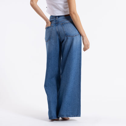 Jean Rusty Wendy Hi Rise Wide Leg Jean Ld Middy Blue