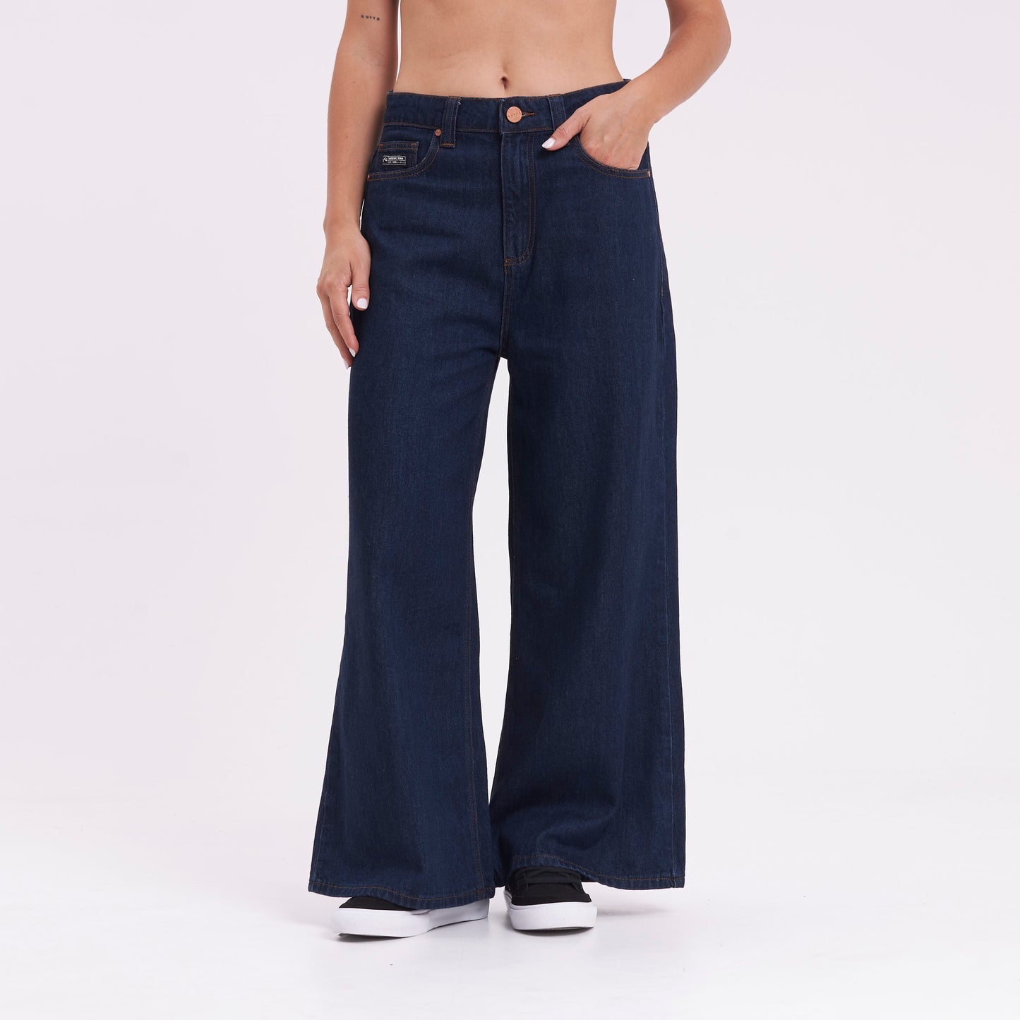 Jean Rusty Wendy Hi Rise Wide Leg Jean Ld Deep Blue