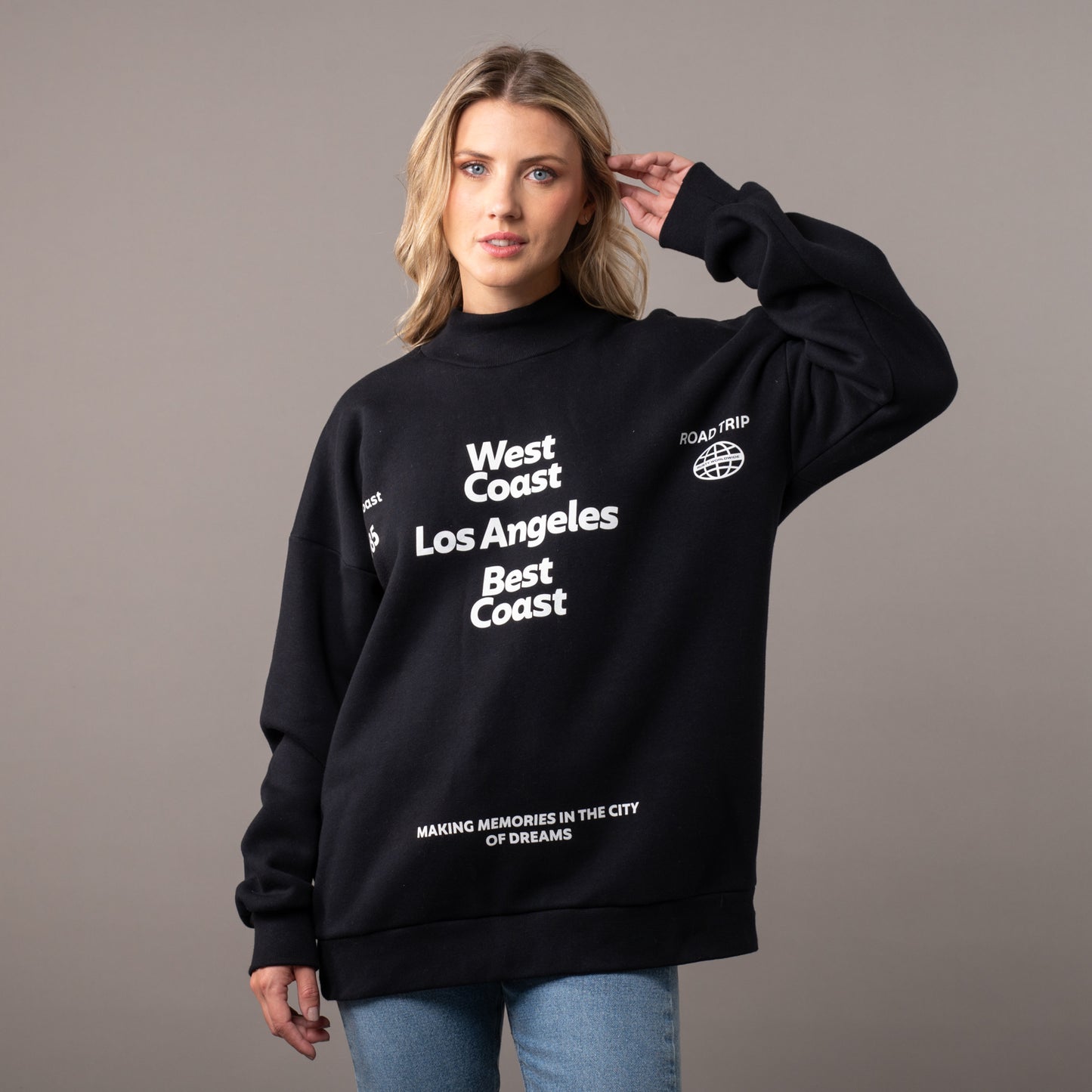 Buzo Rusty West Coast Oversize Crew Ld Black