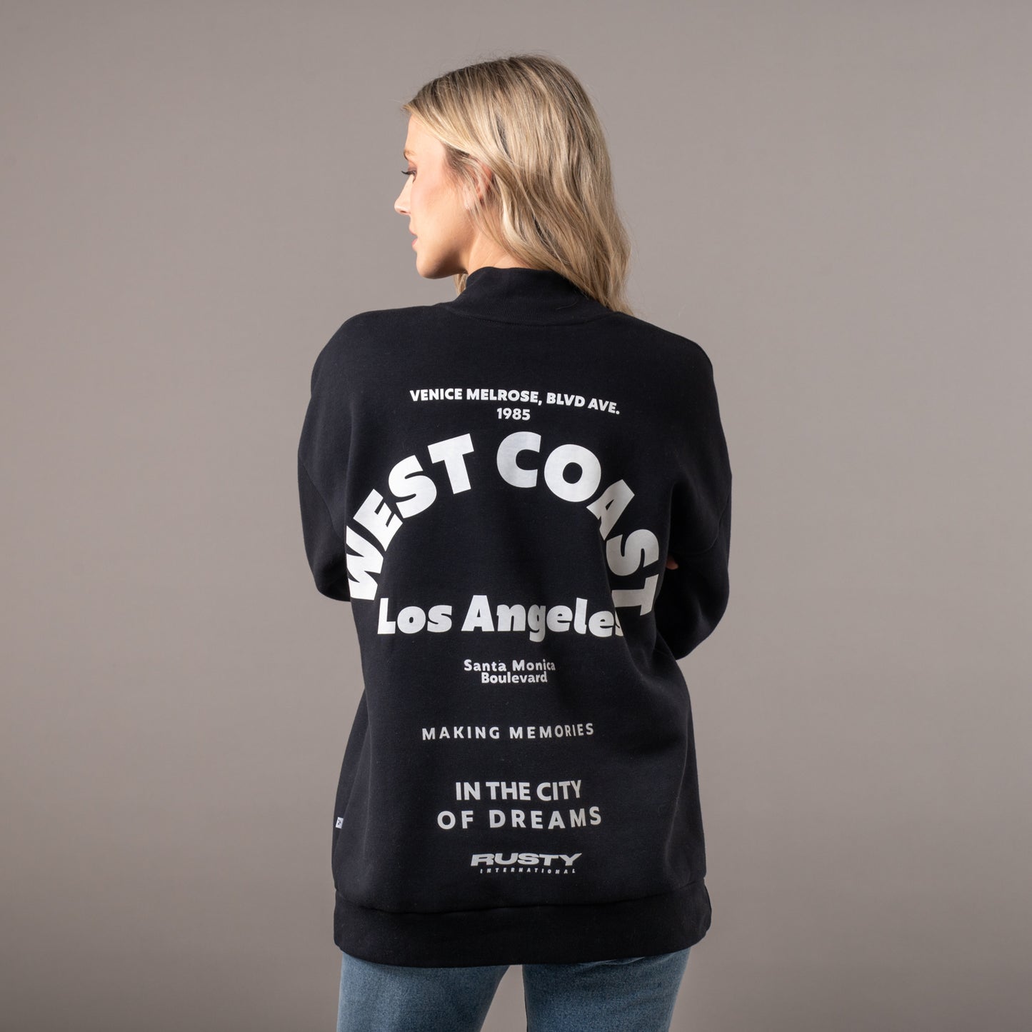Buzo Rusty West Coast Oversize Crew Ld Black