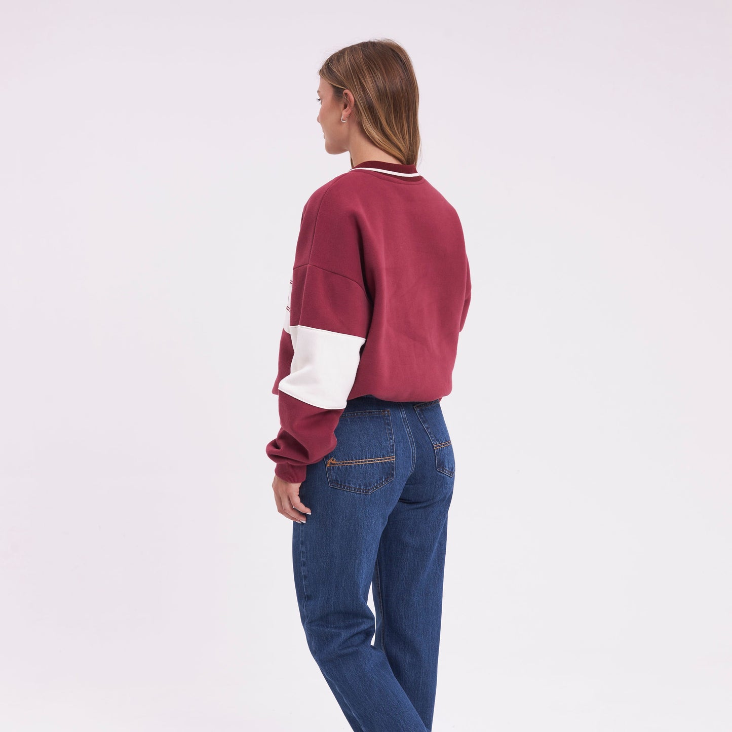 Buzo Rusty White Lines Polo Crew Ld Rhubarb