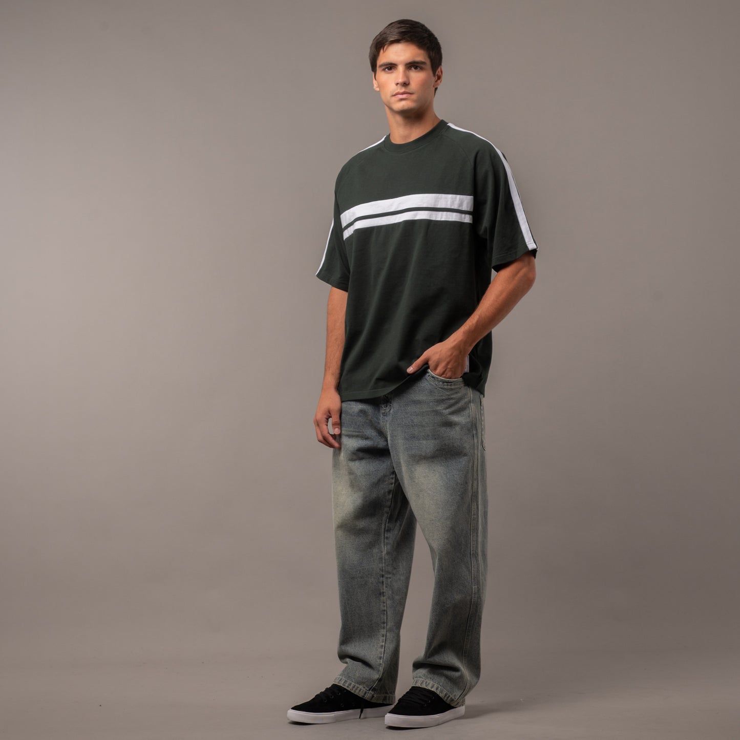 Remera Mc Rusty White Lines Tee Green Gables