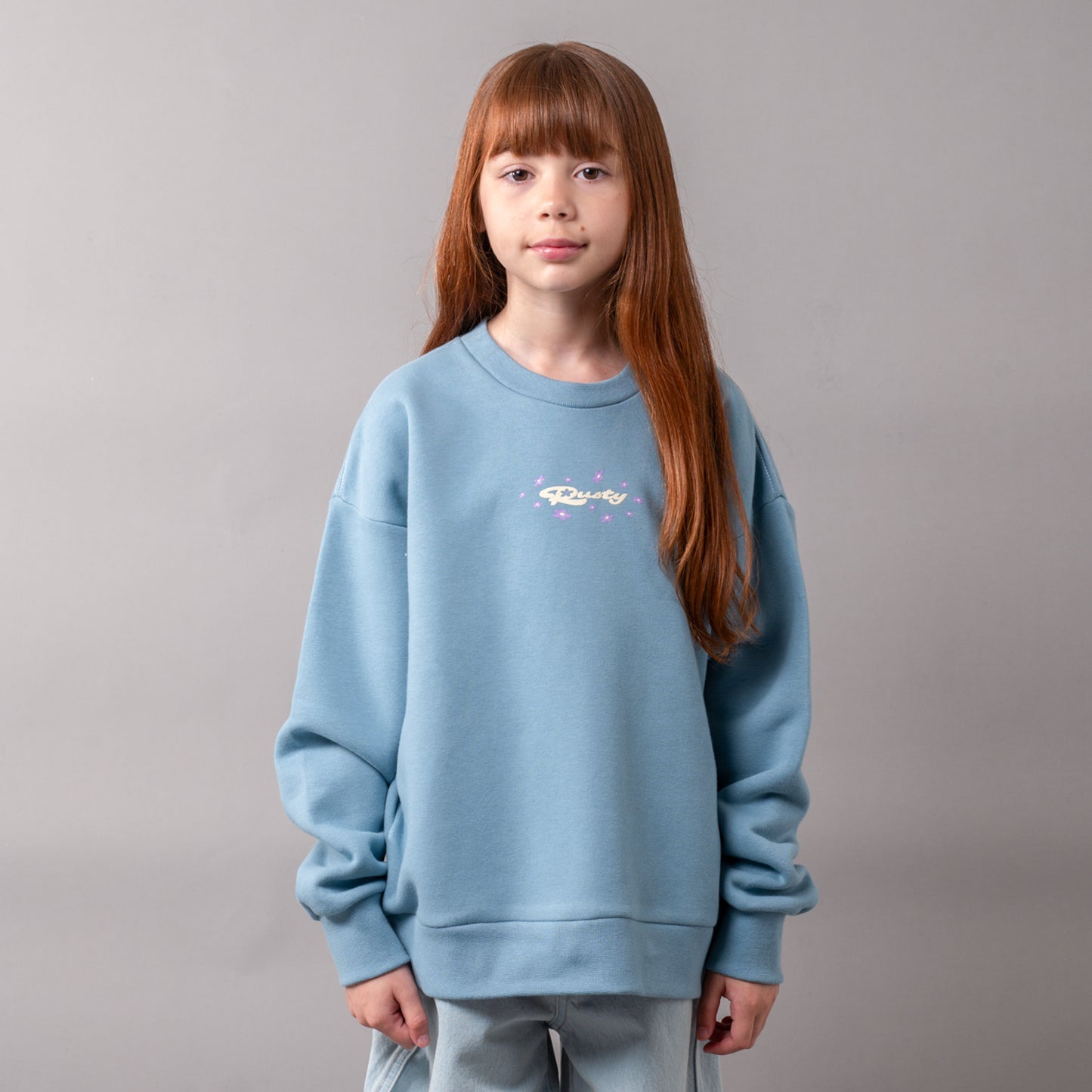 Buzo Rusty Wildflower Relaxed Crew Girls Glacier Lake