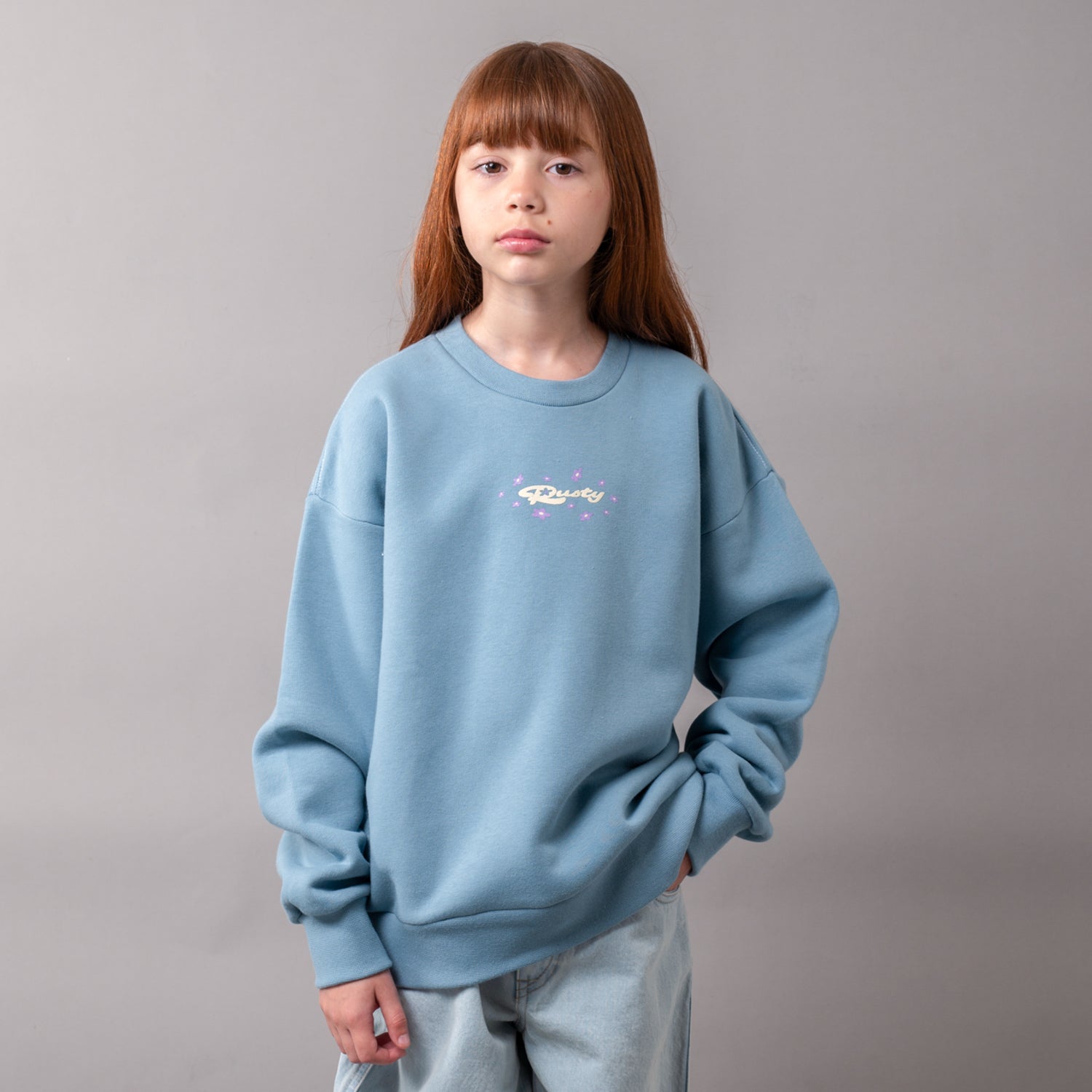 Buzo Rusty Wildflower Relaxed Crew Girls Glacier Lake