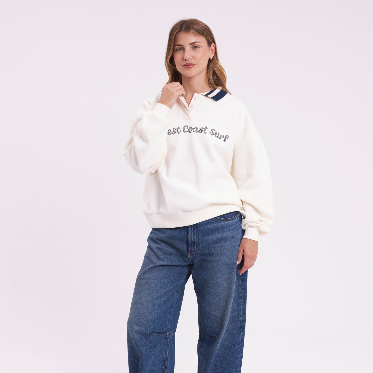 Buzo Rusty Wonderwall Polo Crew Ld Egret